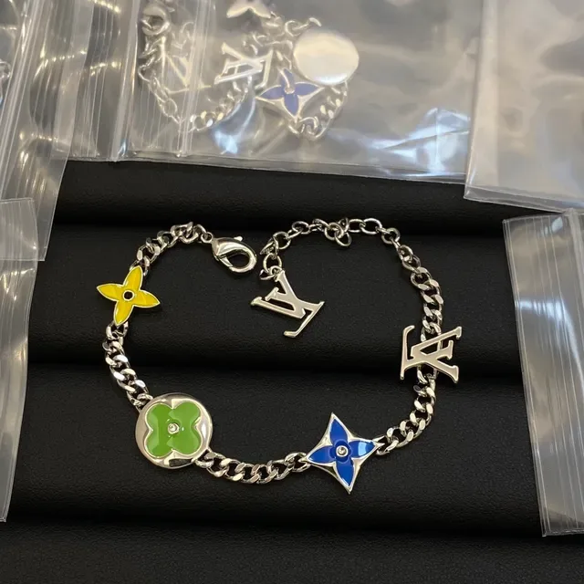 Louis Vuitton Flower & Monogram Enamel Charm Bracelet 2