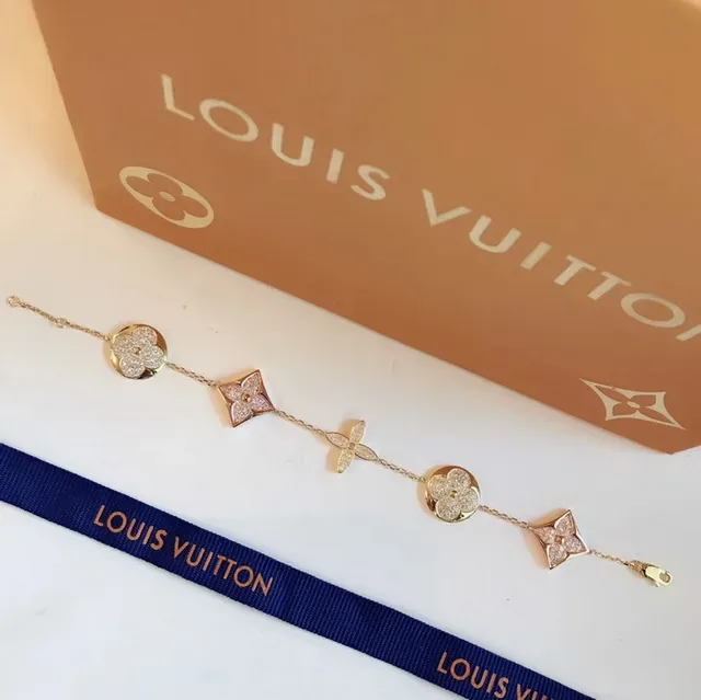 Louis Vuitton Flower Motif Pavé Chain Bracelet 3