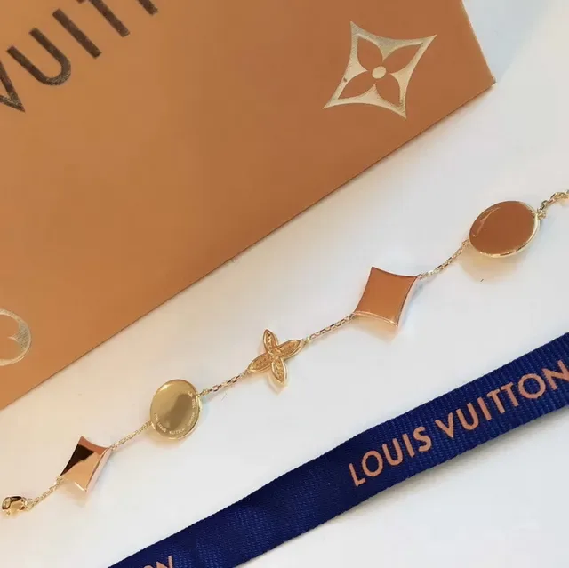 Louis Vuitton Flower Motif Pavé Chain Bracelet 6
