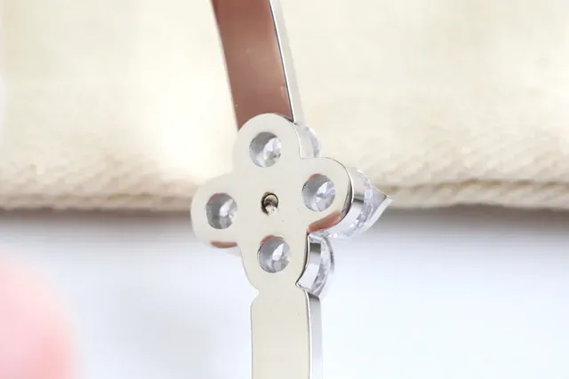 Louis Vuitton Gold Transparent Crystal-Pavé Bracelet 5
