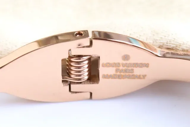 Louis Vuitton Gold Transparent Crystal-Pavé Bracelet 6
