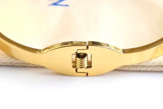 Louis Vuitton Gold Transparent Crystal-Pavé Bracelet 7