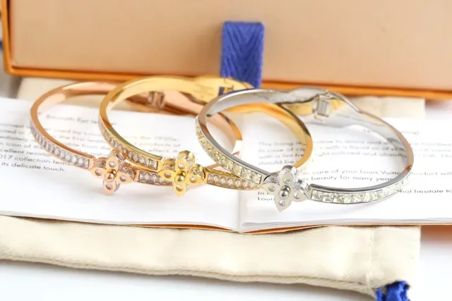 Louis Vuitton Gold Transparent Crystal-Pavé Bracelet 9