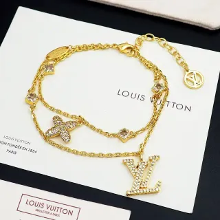 Louis Vuitton Iconic Monogram Crystal-Embellished Multi-Chain Bracelet