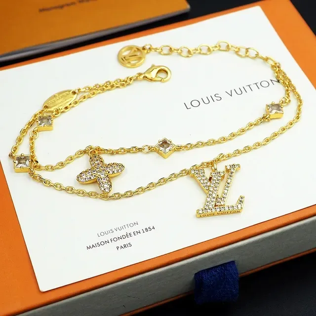 Louis Vuitton Iconic Monogram Crystal-Embellished Multi-Chain Bracelet 2