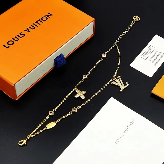 Louis Vuitton Iconic Monogram Crystal-Embellished Multi-Chain Bracelet 8