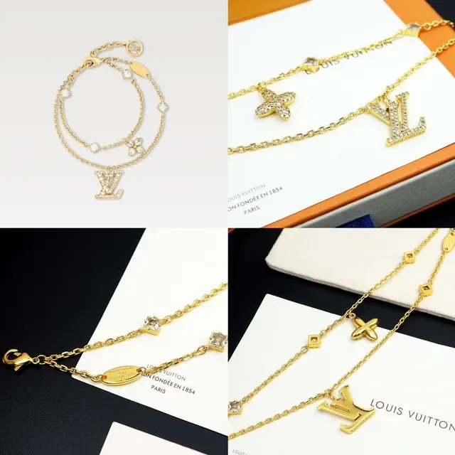 Louis Vuitton Iconic Monogram Crystal-Embellished Multi-Chain Bracelet 9