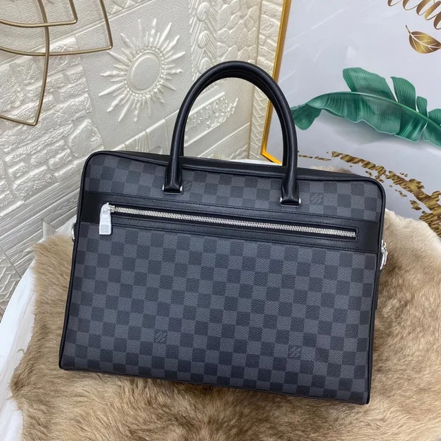 Louis Vuitton Initiales Damier Graphite Checkered Canvas Tote Bag 2