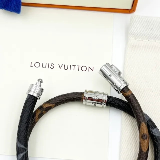Louis Vuitton Keep It Double Monogram Brown and Gray Monogram Cord Bracelet 5