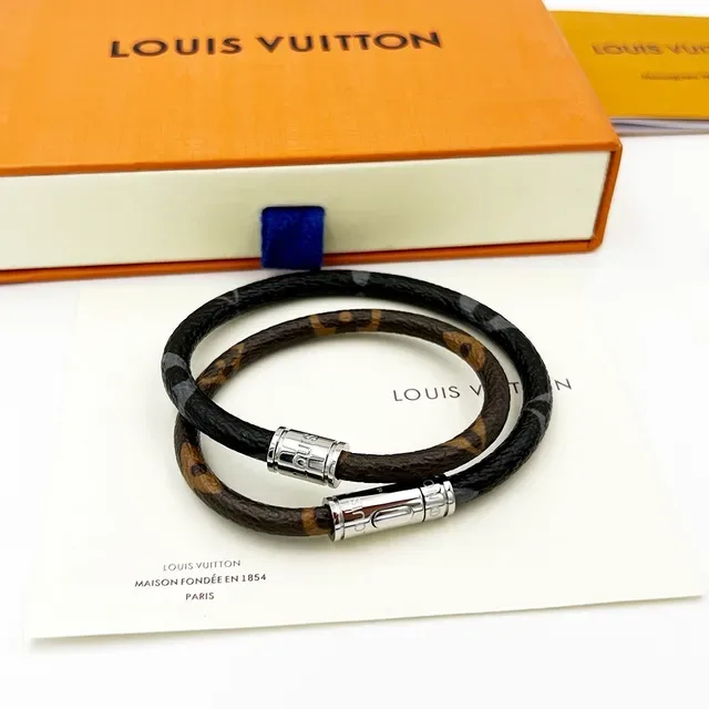 Louis Vuitton Keep It Double Monogram Brown and Gray Monogram Cord Bracelet 8