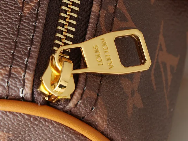 Louis Vuitton Keepall Bandoulière Monogram Canvas Marrom e Bege Bolsa Boston 5