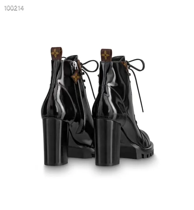 Louis Vuitton Le Cagole Bottines en cuir verni noir 2