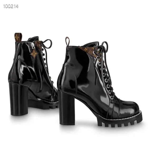 Louis Vuitton Le Cagole Bottines en cuir verni noir 3
