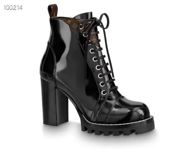 Louis Vuitton Le Cagole Bottines en cuir verni noir 5