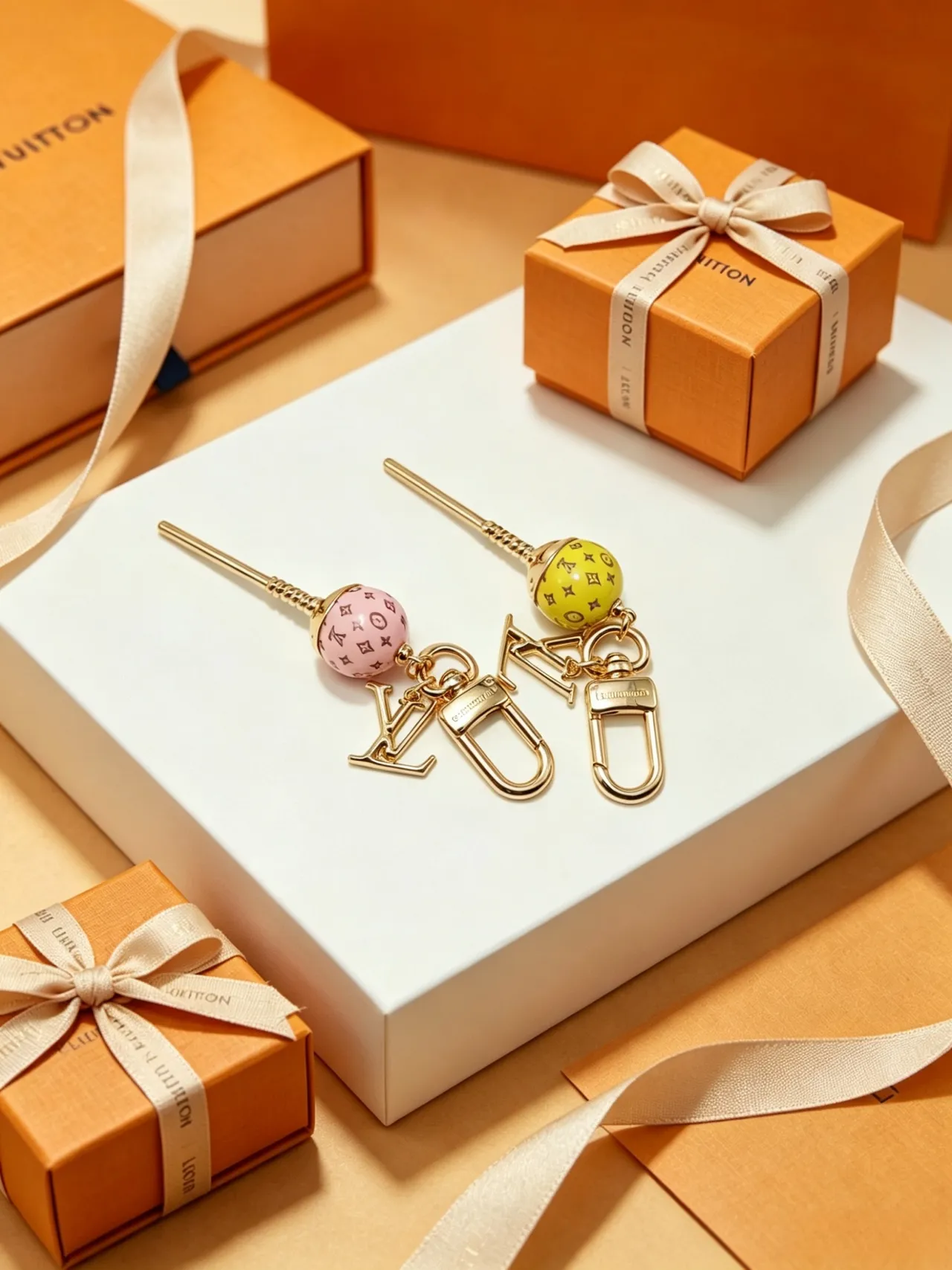 Louis Vuitton Lollipop Multicolor Gold Enamel Monogram Sphere Bracelet 5