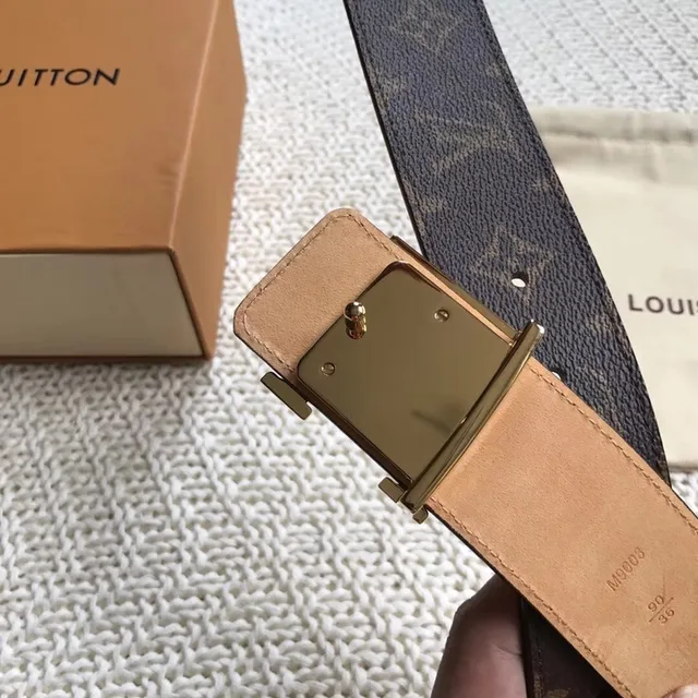 Louis Vuitton LV Belt Monogram Canvas Brown Leather Belt 3
