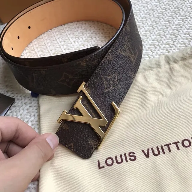 Louis Vuitton LV Belt Monogram Canvas Brown Leather Belt 5