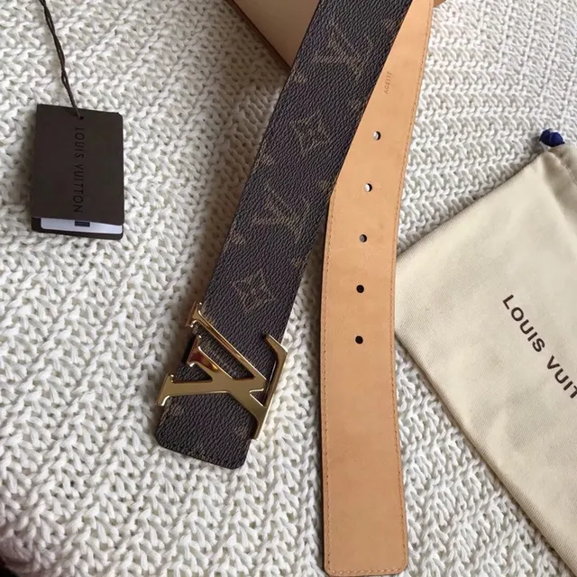 Louis Vuitton LV Belt Monogram Canvas Brown Leather Belt 6