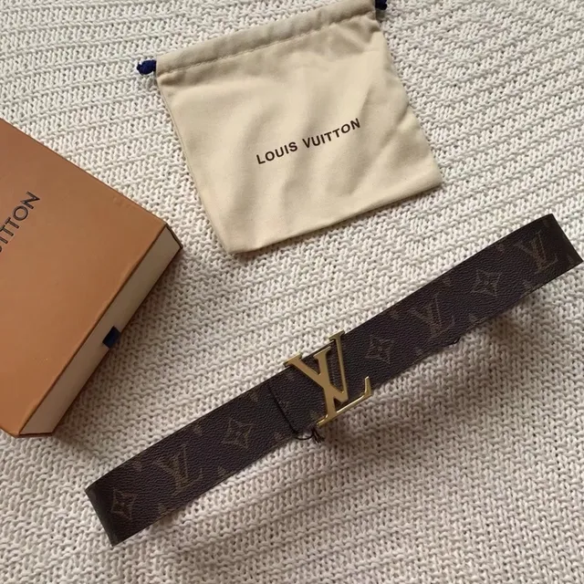 Louis Vuitton LV Belt Monogram Canvas Brown Leather Belt 8