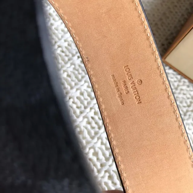 Louis Vuitton LV Belt Monogram Canvas Brown Leather Belt 9