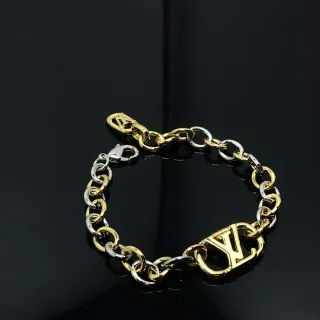Louis Vuitton LV Cadena Bicolor Oro y Plata Pulsera