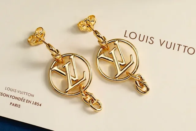 Louis Vuitton LV Circle Monogram Dangling Earrings 6