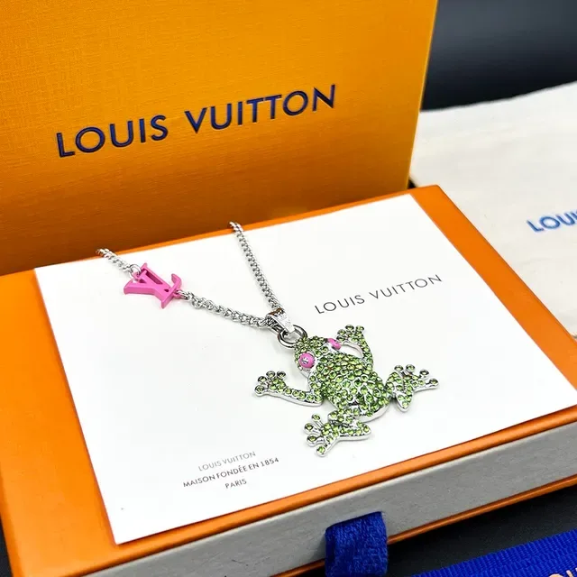 Louis Vuitton LV Crazy Animals Frog Pendant Necklace 2