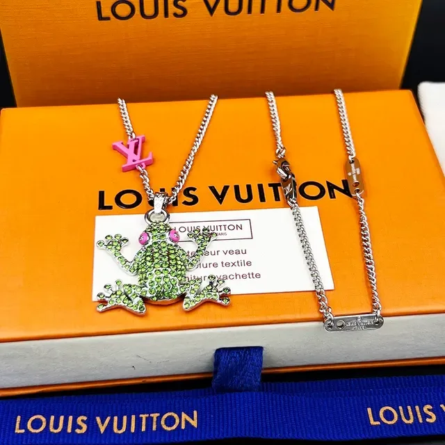 Louis Vuitton LV Crazy Animals Frog Pendant Necklace 3