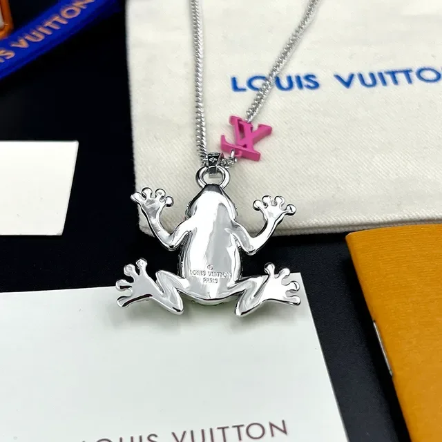 Louis Vuitton LV Crazy Animals Frog Pendant Necklace 4
