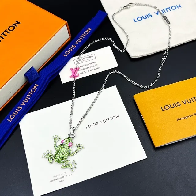 Louis Vuitton LV Crazy Animals Frog Pendant Necklace 5