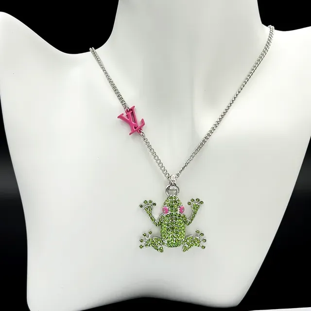 Louis Vuitton LV Crazy Animals Frog Pendant Necklace 7