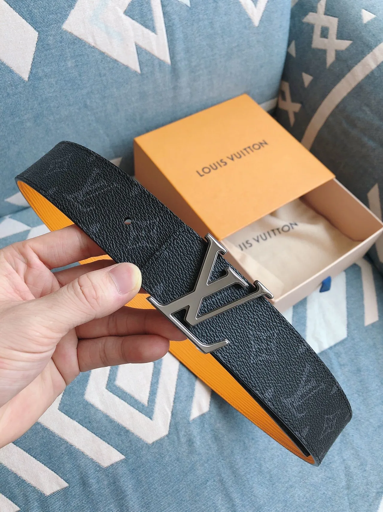 Louis Vuitton LV Initiales Monogram Leather Belt 9