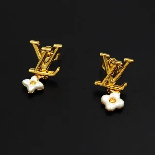 Louis Vuitton LV Monogram Floral Dangle Earrings