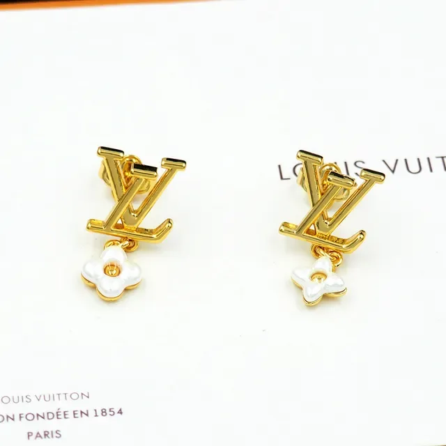 Louis Vuitton LV Monogram Floral Dangle Earrings 2