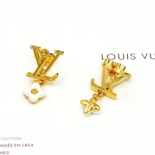Louis Vuitton LV Monogram Floral Dangle Earrings 3