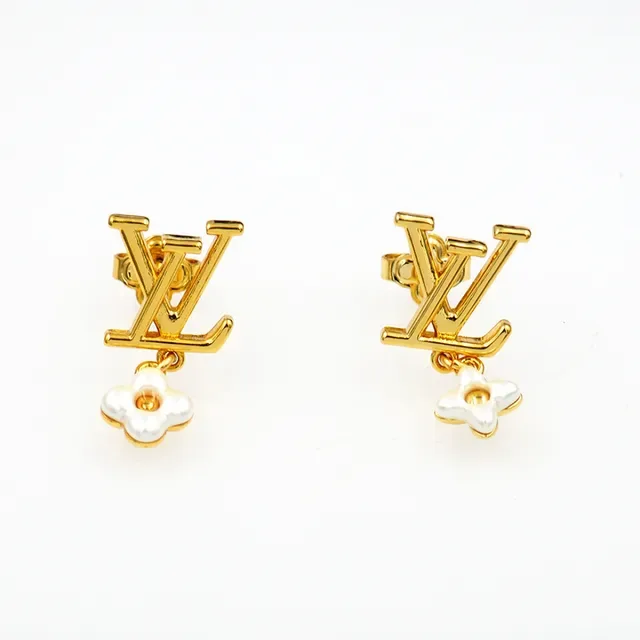 Louis Vuitton LV Monogram Floral Dangle Earrings 4