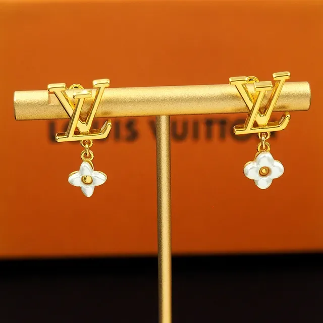 Louis Vuitton LV Monogram Floral Dangle Earrings 5