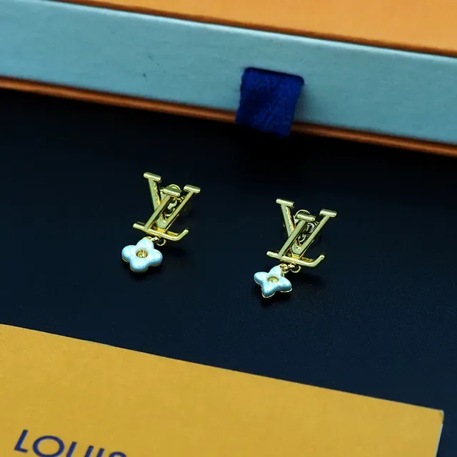 Louis Vuitton LV Monogram Floral Dangle Earrings 9
