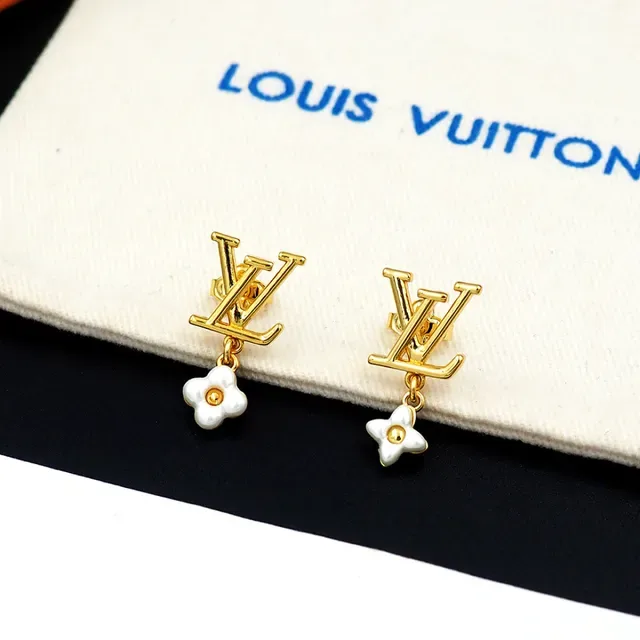 Louis Vuitton LV Monogram Floral Dangle Earrings 10