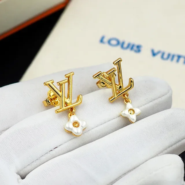 Louis Vuitton LV Monogram Floral Dangle Earrings 11