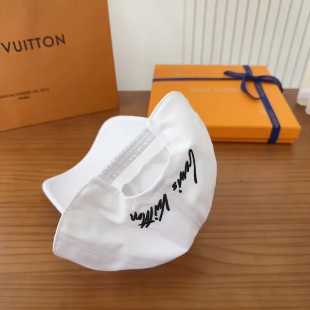 Louis Vuitton LV Monogram White Baseball Cap 4
