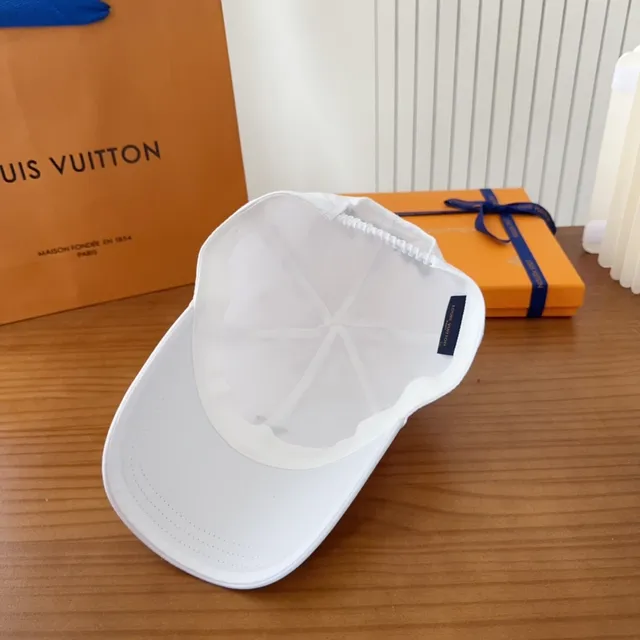 Louis Vuitton LV Monogram White Baseball Cap 5