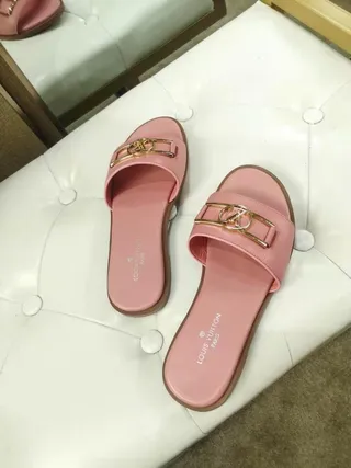Louis Vuitton LV Slide Pink Leather Slippers 8