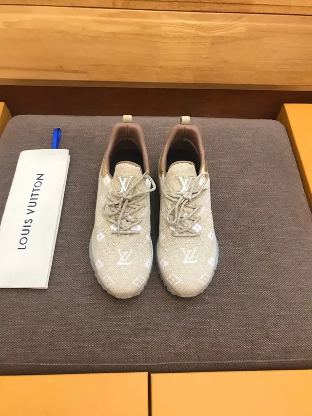 Louis Vuitton LV Trainer Beige Gold Monogram Lifestyle Sneakers 2