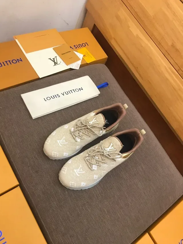 Louis Vuitton LV Trainer Beige Gold Monogram Lifestyle Sneakers 3