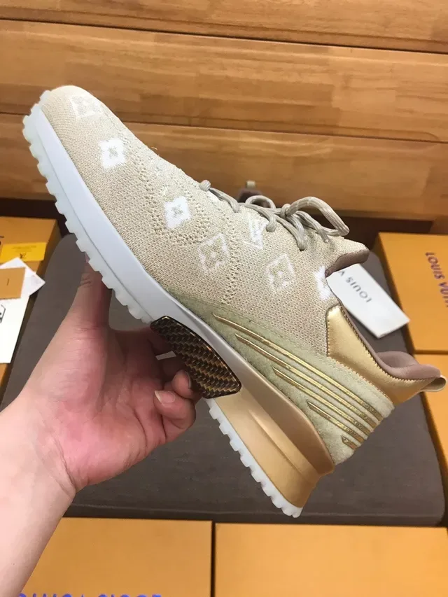 Louis Vuitton LV Trainer Beige Gold Monogram Lifestyle Sneakers 4