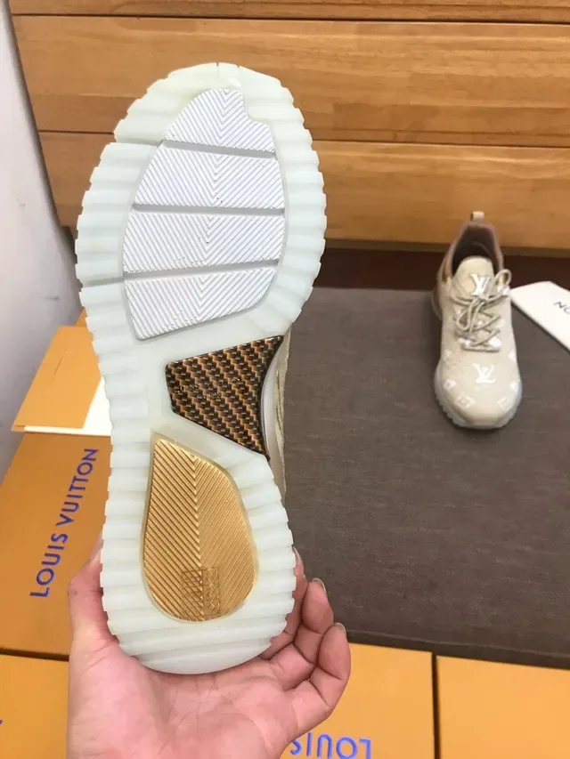 Louis Vuitton LV Trainer Beige Gold Monogram Lifestyle Sneakers 5