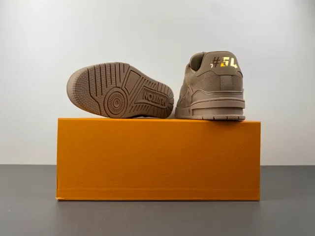 Louis Vuitton LV Trainer Beige Yellow Layered Mesh And Textured Overlays Sculpted Chunky Midsole Lifestyle Sneakers 16