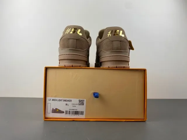 Louis Vuitton LV Trainer Beige Yellow Layered Mesh And Textured Overlays Sculpted Chunky Midsole Lifestyle Sneakers 17