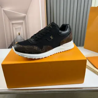 Louis Vuitton LV Trainer Sneakers Lifestyle Negros Marrón Monogram Lona Malla y Cuero Superior